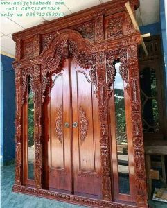 Pintu Gebyok Limasan Model Pintu Rumah Motif Jawa Kudusan