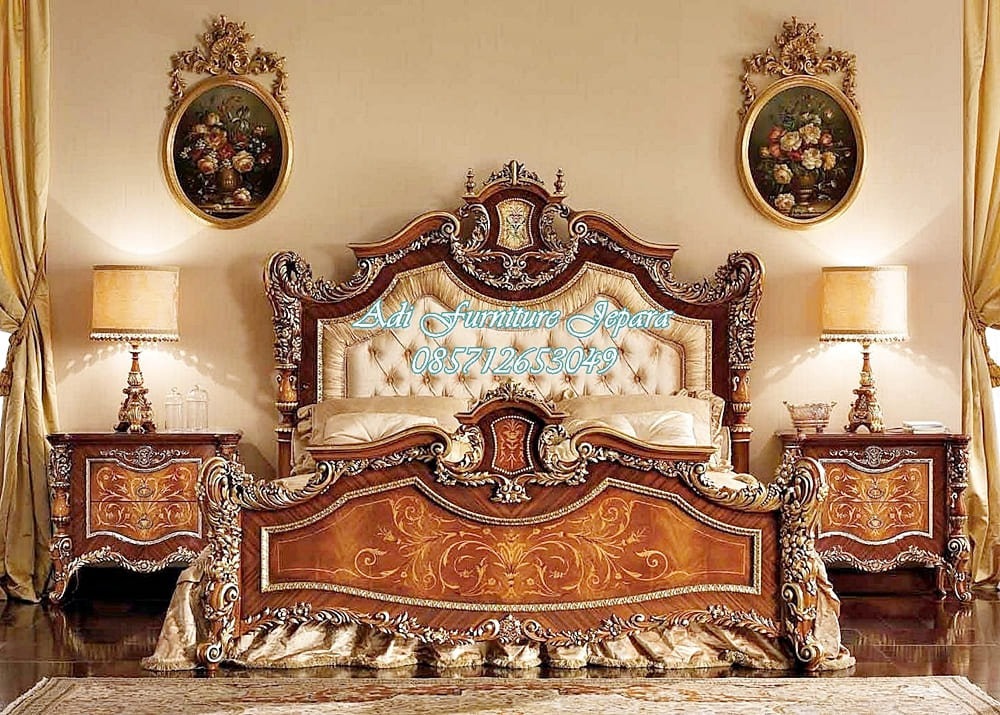 Set kamar tidur klasik terbaru, Set Kamar Tidur Jati Klasik, Set Tempat Tidur jati Klasikan