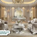Set Kursi Sofa Ukir Jepara, Kursi Tamu Jati Klasik, Model Luxury Living Room