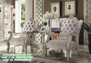 Set Sofa Teras Klasik Moderen Desain Ruang Tamu Single Mewah