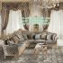 Kursi Sofa Sudut Ukiran Italian, Sofa L ruang Tamu Klasik