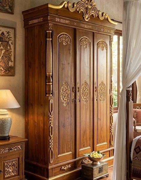 lemari pakaian ukir, lemari jati mewah, lemari pakaian klasik, lemari ukir jepara, lemari pakaian kayu jati, lemari 4 pintu mewah, furniture jepara, lemari pakaian elegan, lemari ukiran klasik, lemari jati klasik